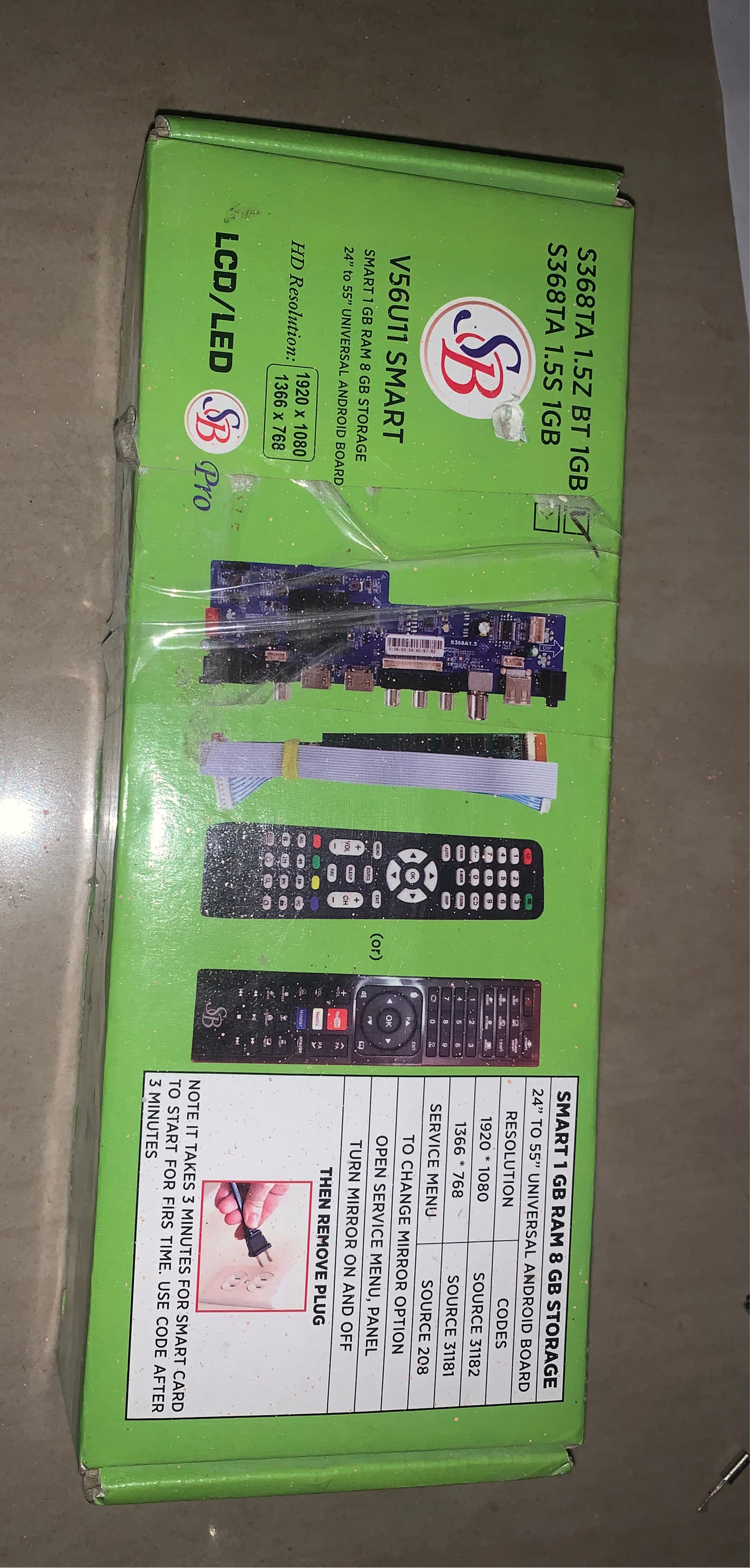 S368A1.5 Universal Smart Android Motherboard 1GB 8GB
