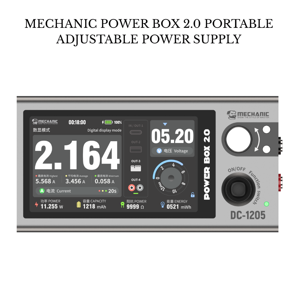 Mechanic Power Box 2.0 DC-1205 Portable Adjustable 12V 5A Power Supply