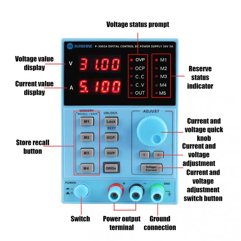 Sunshine P-3005a Dc Power Supply 100% Original