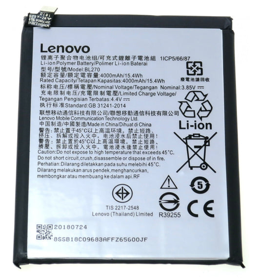 Lenovo Vibe K6/Vibe K6 Plus/K6 Note/K8 Note/G Plus/G5 Plus 2018 (BL270) Battery