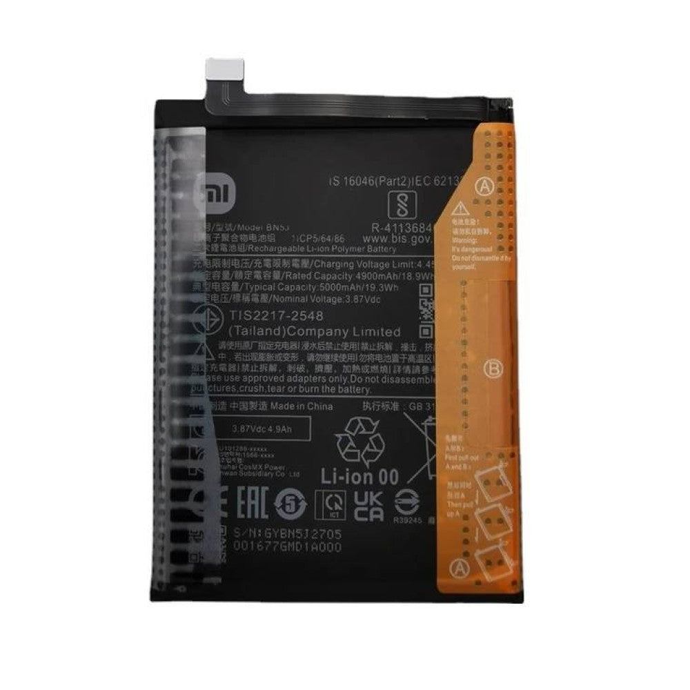 Battery Replacement For Redmi Note 12 5G/Redmi 12T PRO/POCO X5 5G (BN5J)