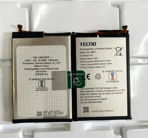 Tecno Pouvoir 4 Pro (BL-58BT) Battery