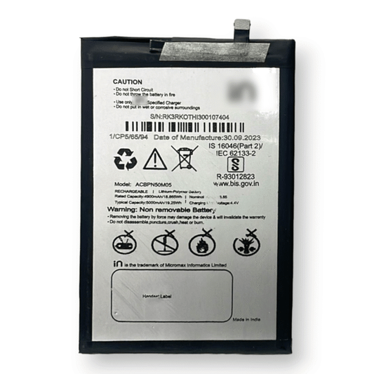 Battery For Micromax IN2  NoteB2 (ACBPN50M05)